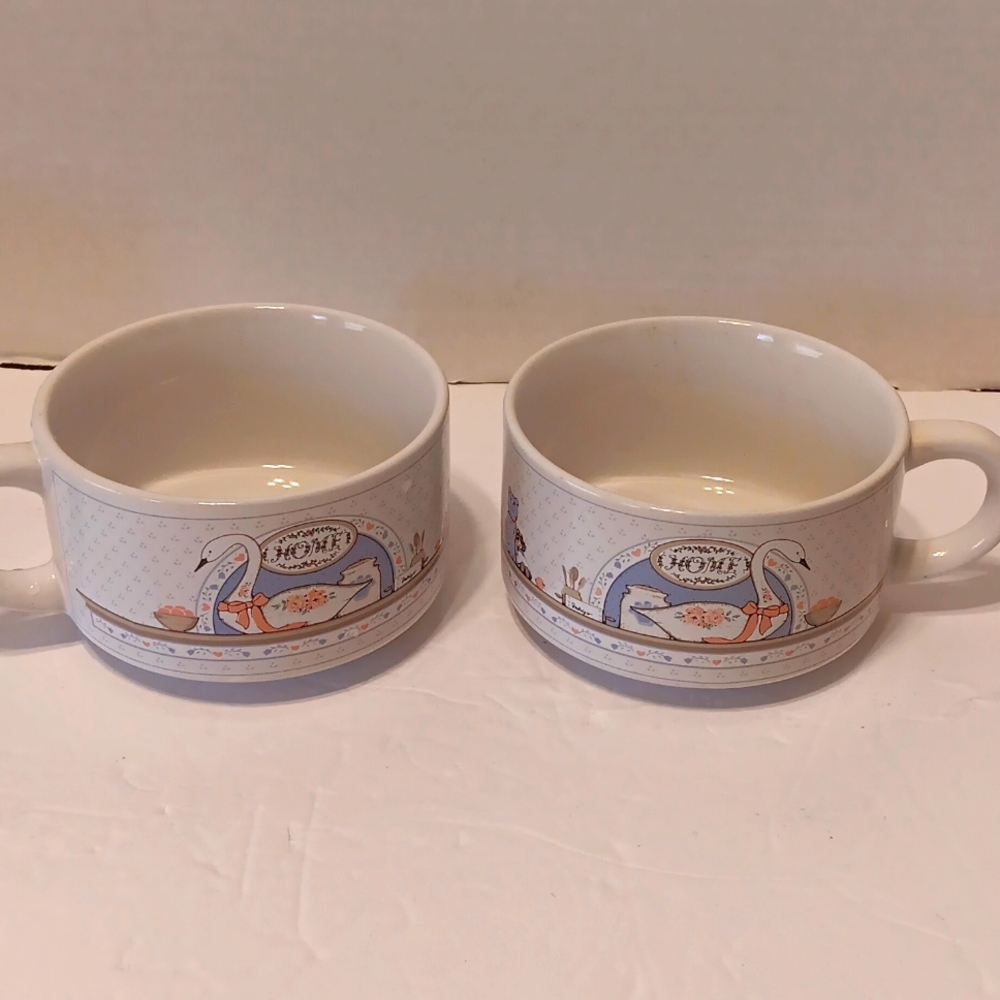 Country Home soup mugs